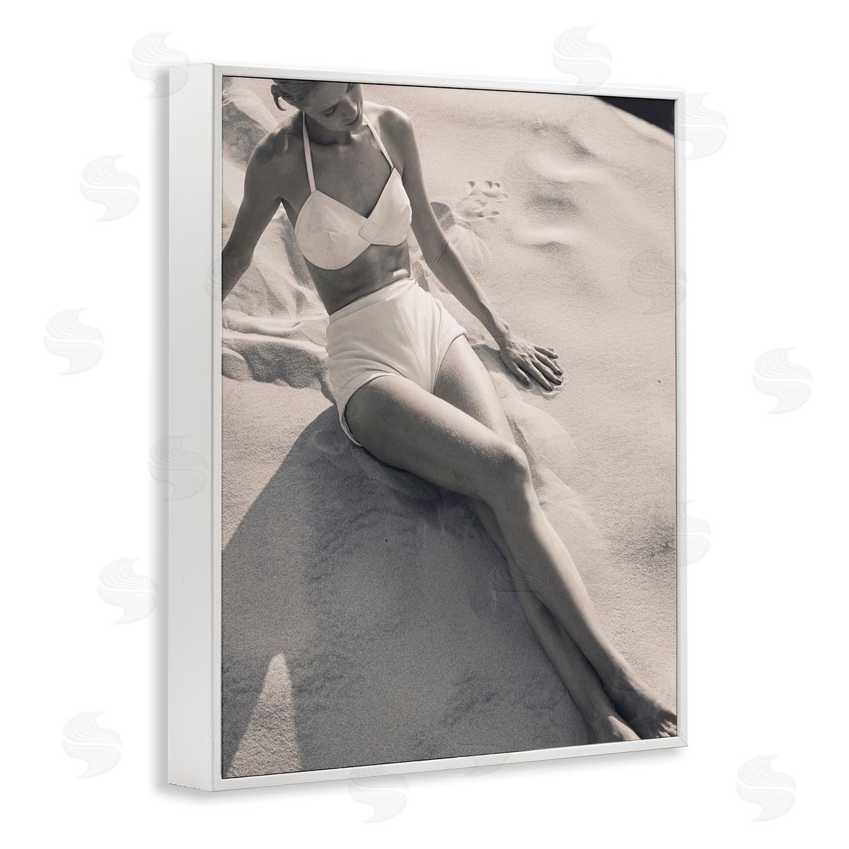Graffitee Studios Beach Fashion Photography White Framed Giclee Wall Artside_