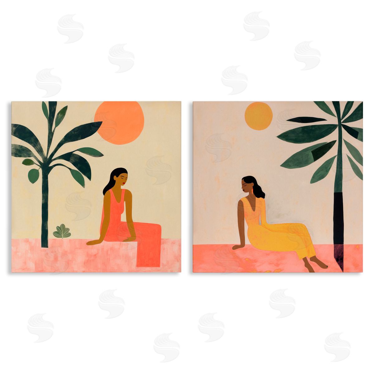 Lazar Studio Female Figure Resting Outdoors Canvas Wall Art Print