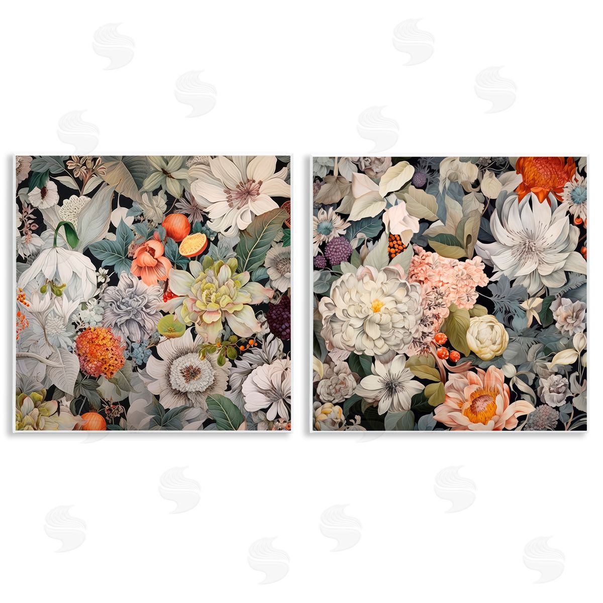 Lazar Studio Striking Botanical Floral  Wooden Wall Plaque Art Print
