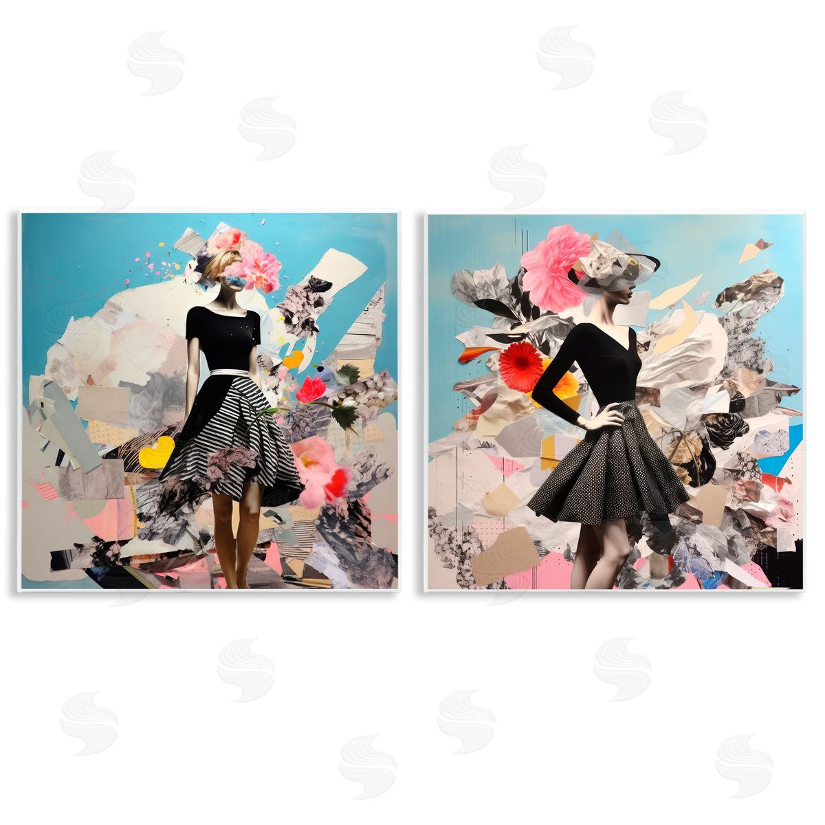 Irena Orlov Glam Fashion Figure Pose Wooden Wall Plaque Art Print