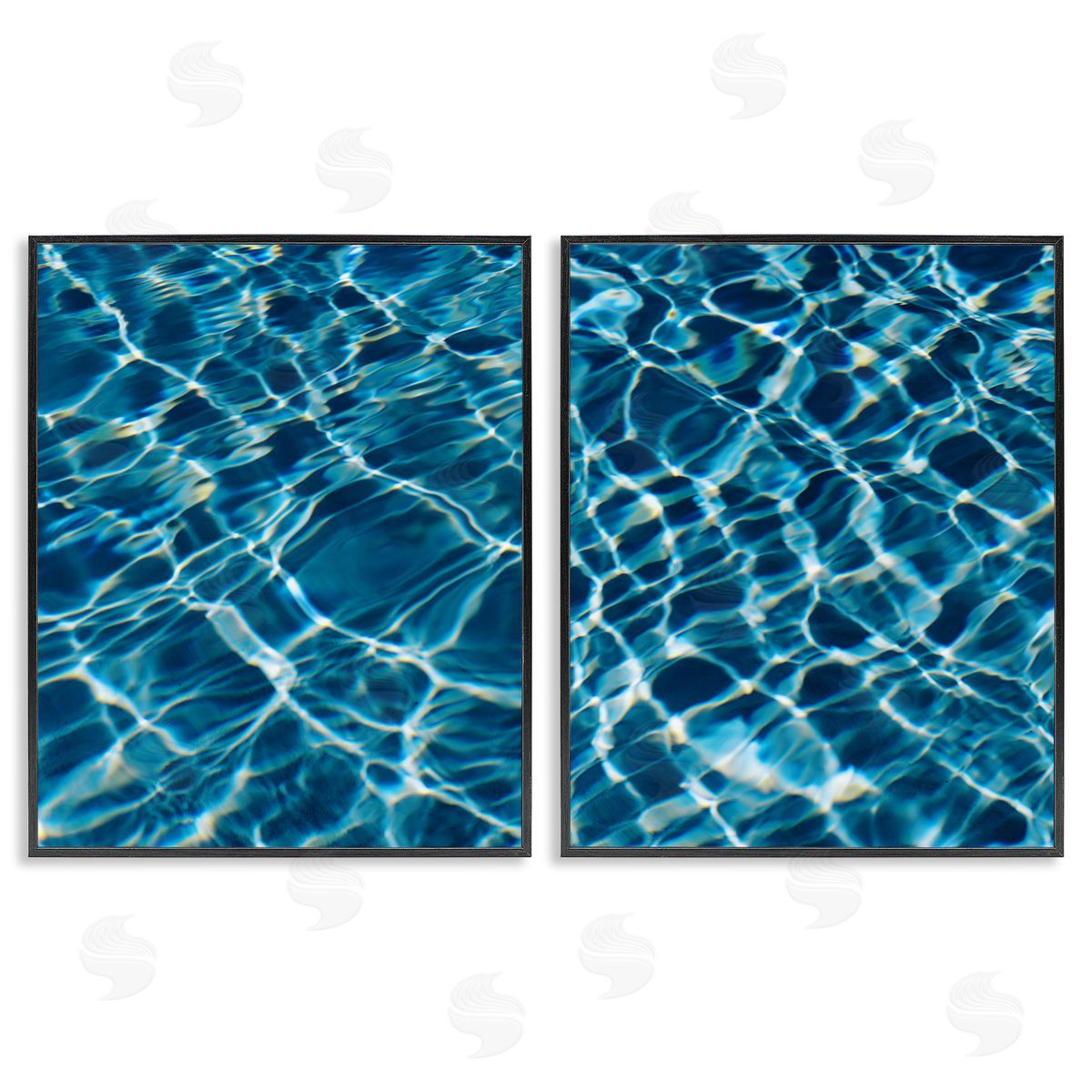 Justine Milton Inviting Clear Pool Water  Black Framed Giclee Wall Art Print