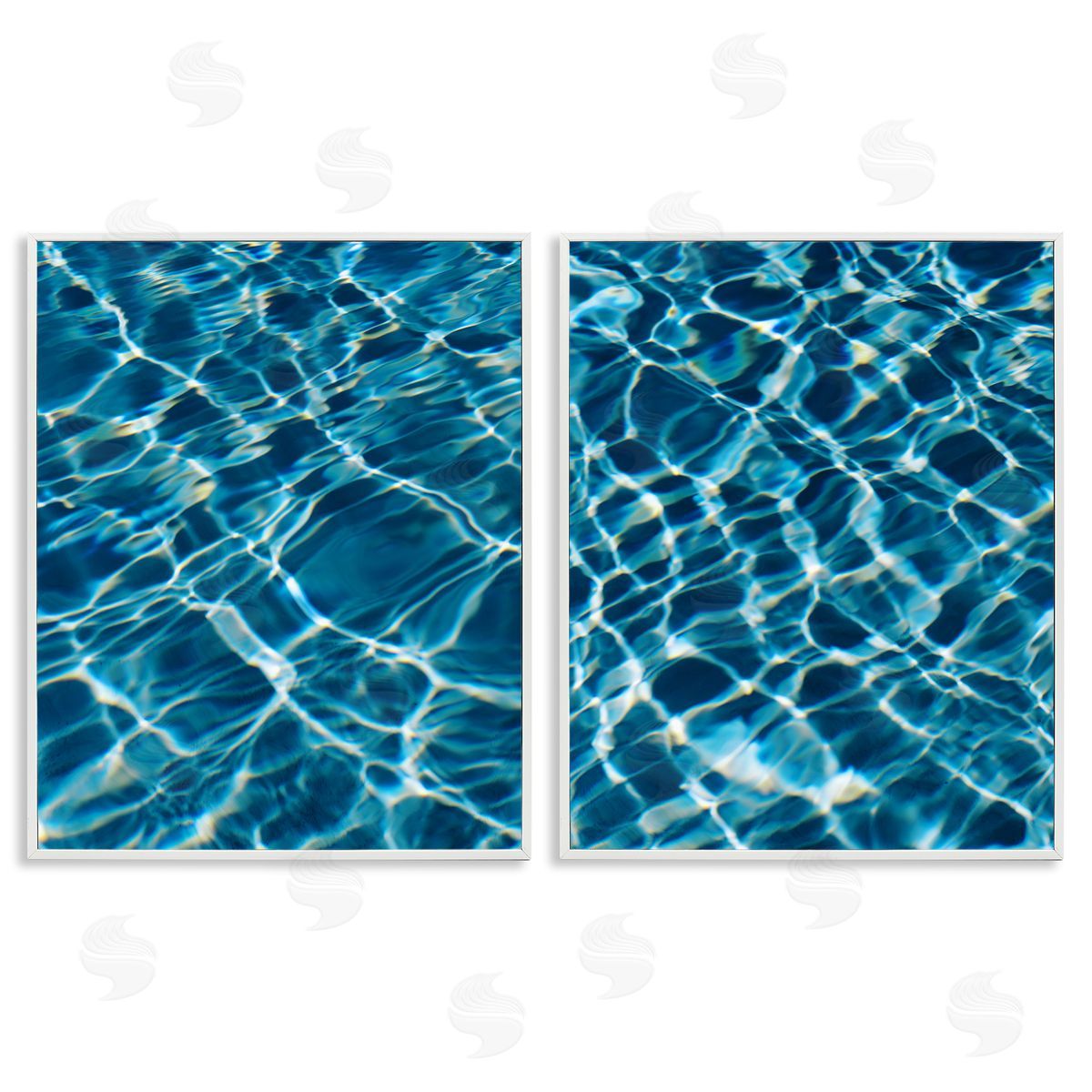 Justine Milton Inviting Clear Pool Water  White Framed Giclee Wall Art Print