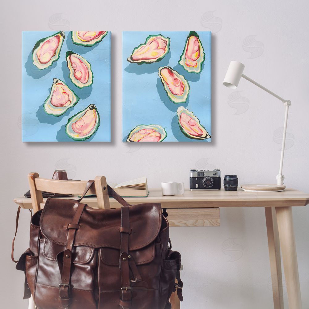 Grace Popp Fresh Oyster Appetizer   Canvas Wall Art Print in Room