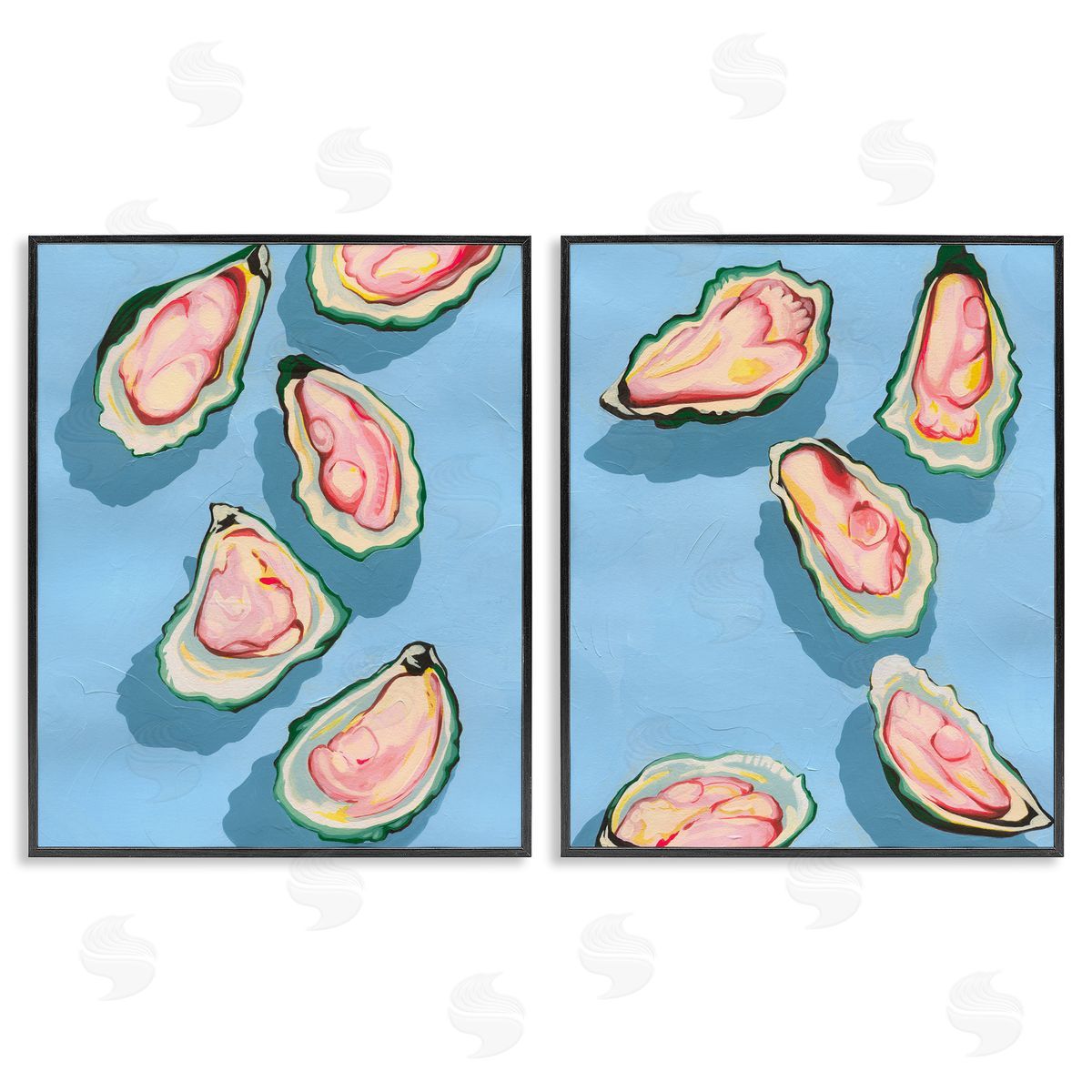 Grace Popp Fresh Oyster Appetizer   Black Framed Giclee Wall Art Print