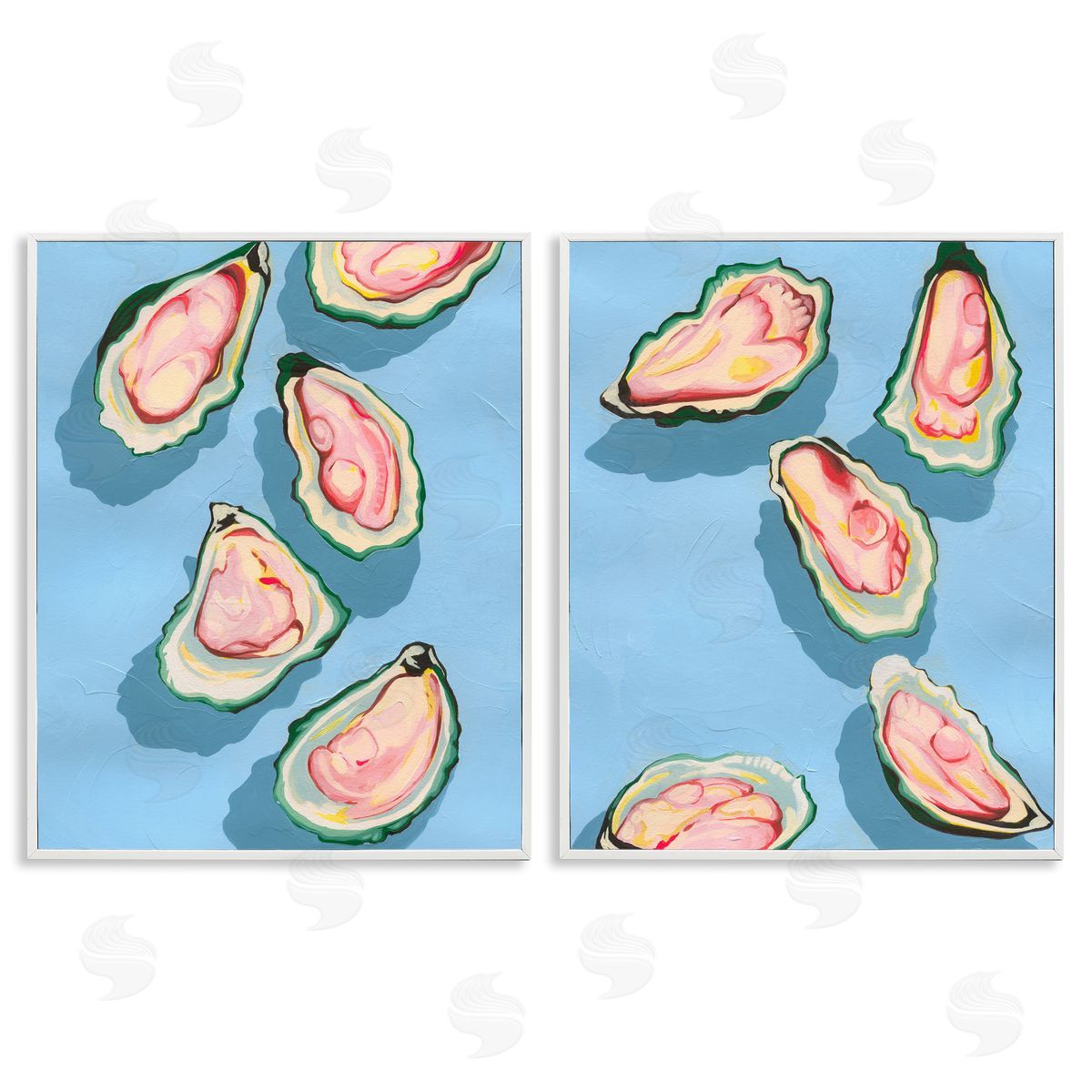 Grace Popp Fresh Oyster Appetizer   White Framed Giclee Wall Art Print