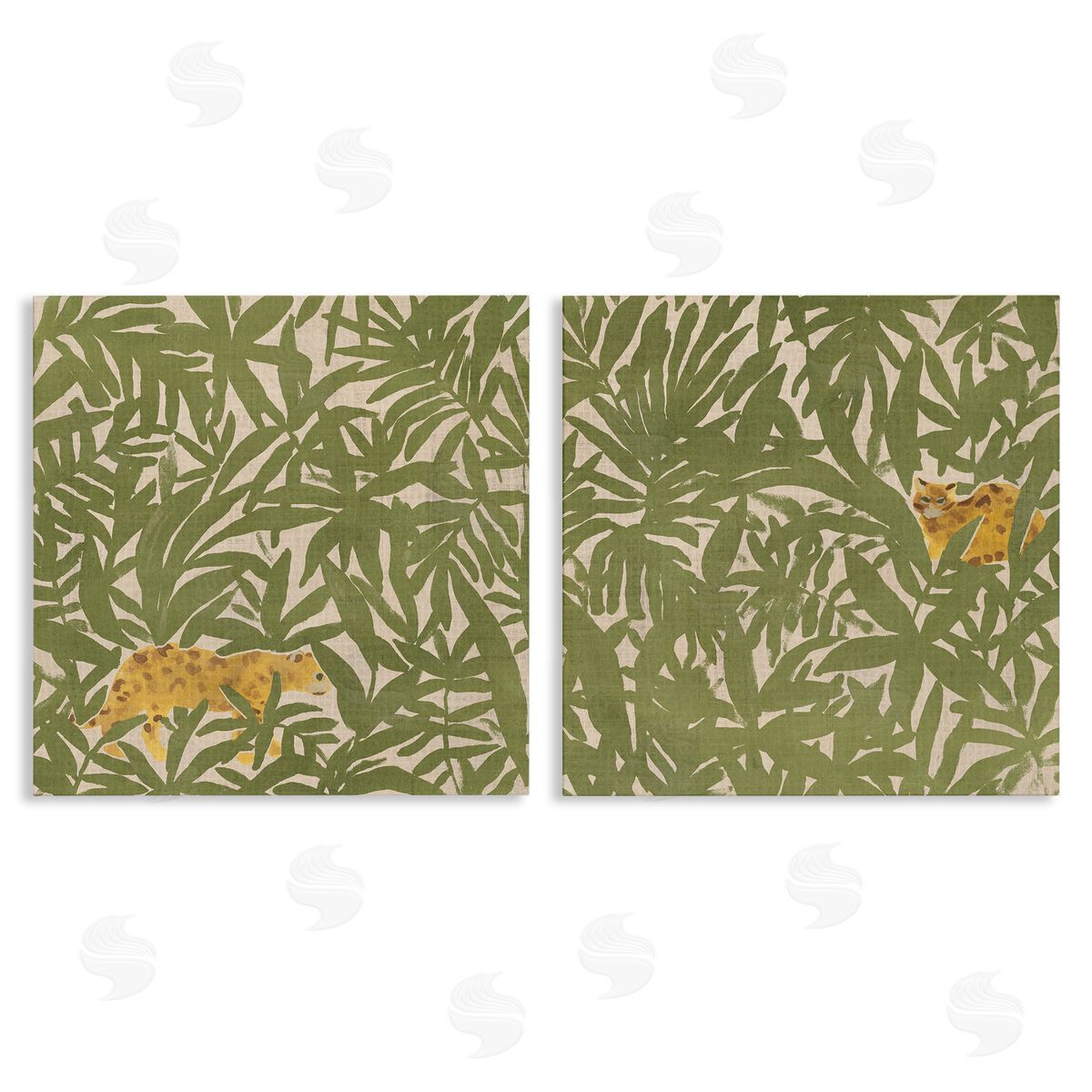 June Erica Vess Hunting Jungle Cat Canvas Wall Art Print