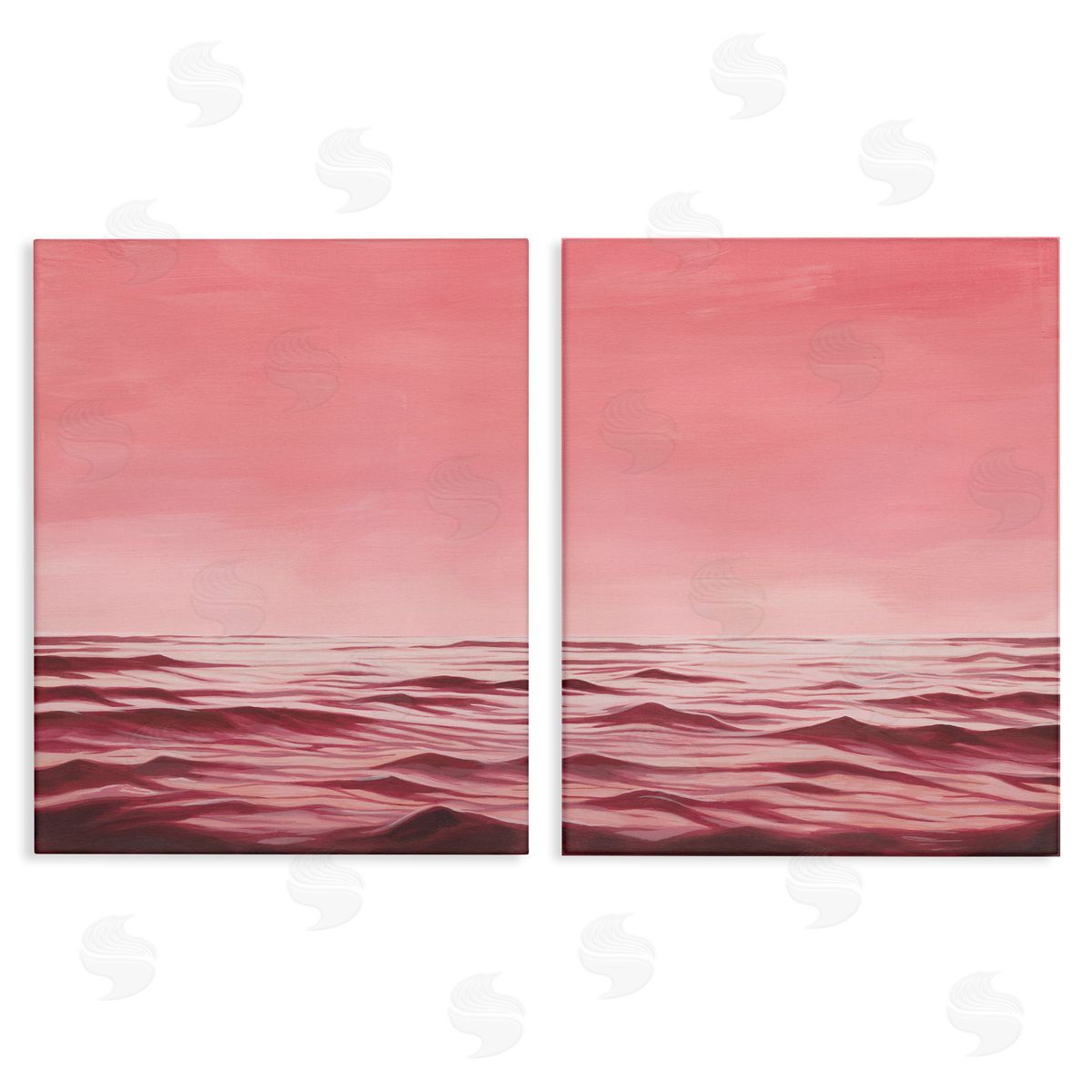 Grace Popp Pink Calm Seascape Canvas Wall Art Print