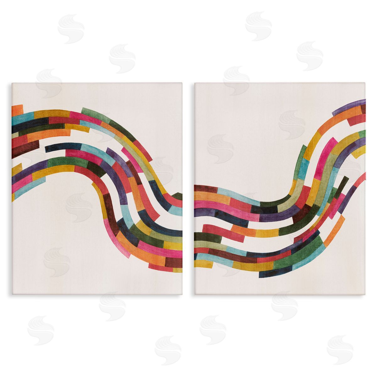 Grace Popp Abstract Colorful Wave  Canvas Wall Art Print