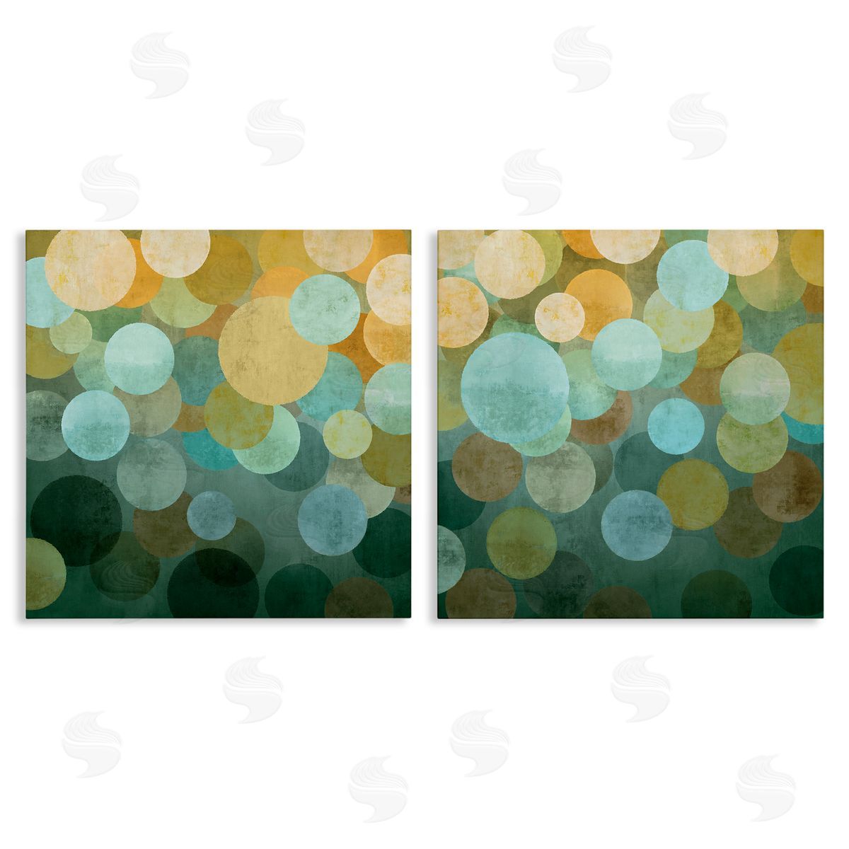 Brent Nelson Overlapping Circles Abstract Canvas Wall Art Print