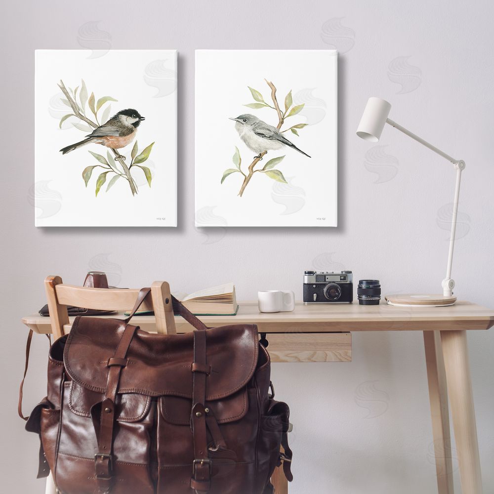 Cindy Jacobs Small Birds on Branches Canvas Wall Art Print in Room