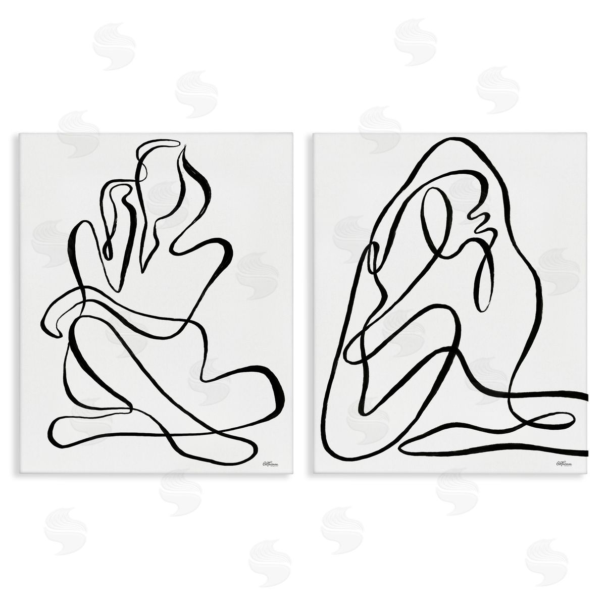 Cat Thurman Designs Minimalist Female Figure Canvas Wall Art Print