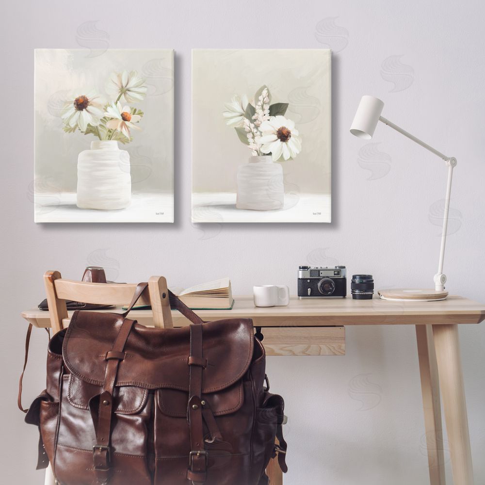 House Fenway Simply Elegant Floral Vase  Canvas Wall Art Print in Room