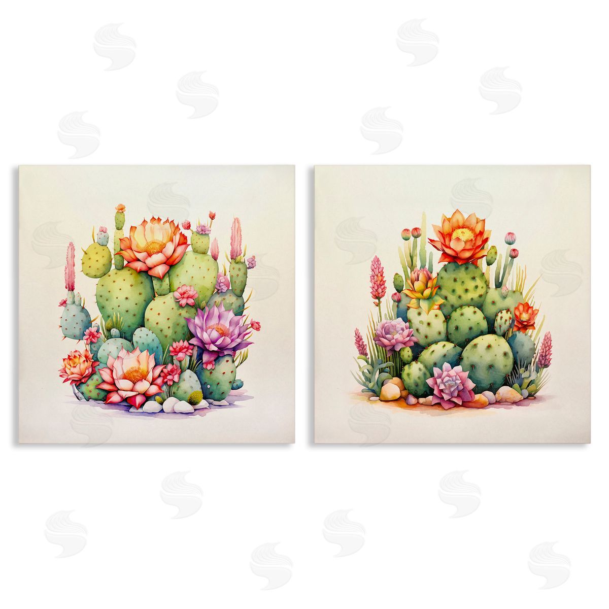 Andrea Haase Desert Spring Cactus Flowers Canvas Wall Art Print
