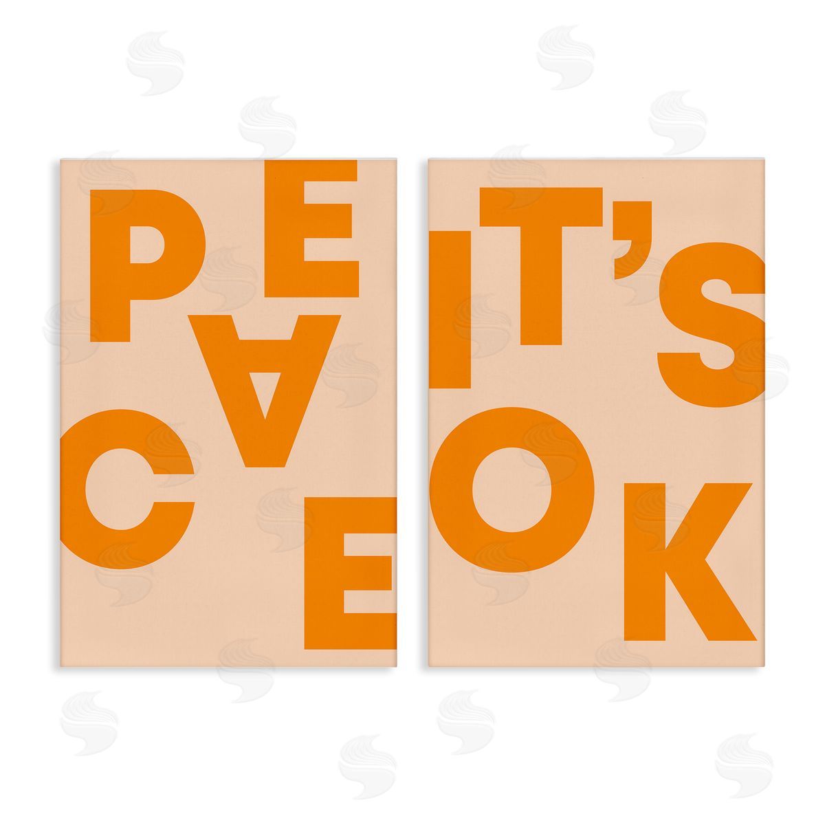Incado Peace It's Ok Orange  Canvas Wall Art Print