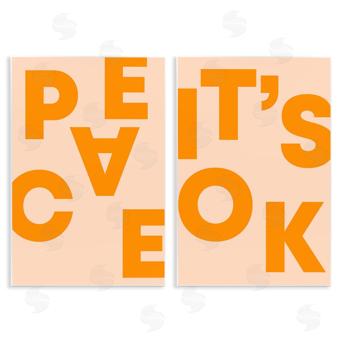 Incado Peace It's Ok Orange  Wooden Wall Plaque Art Print