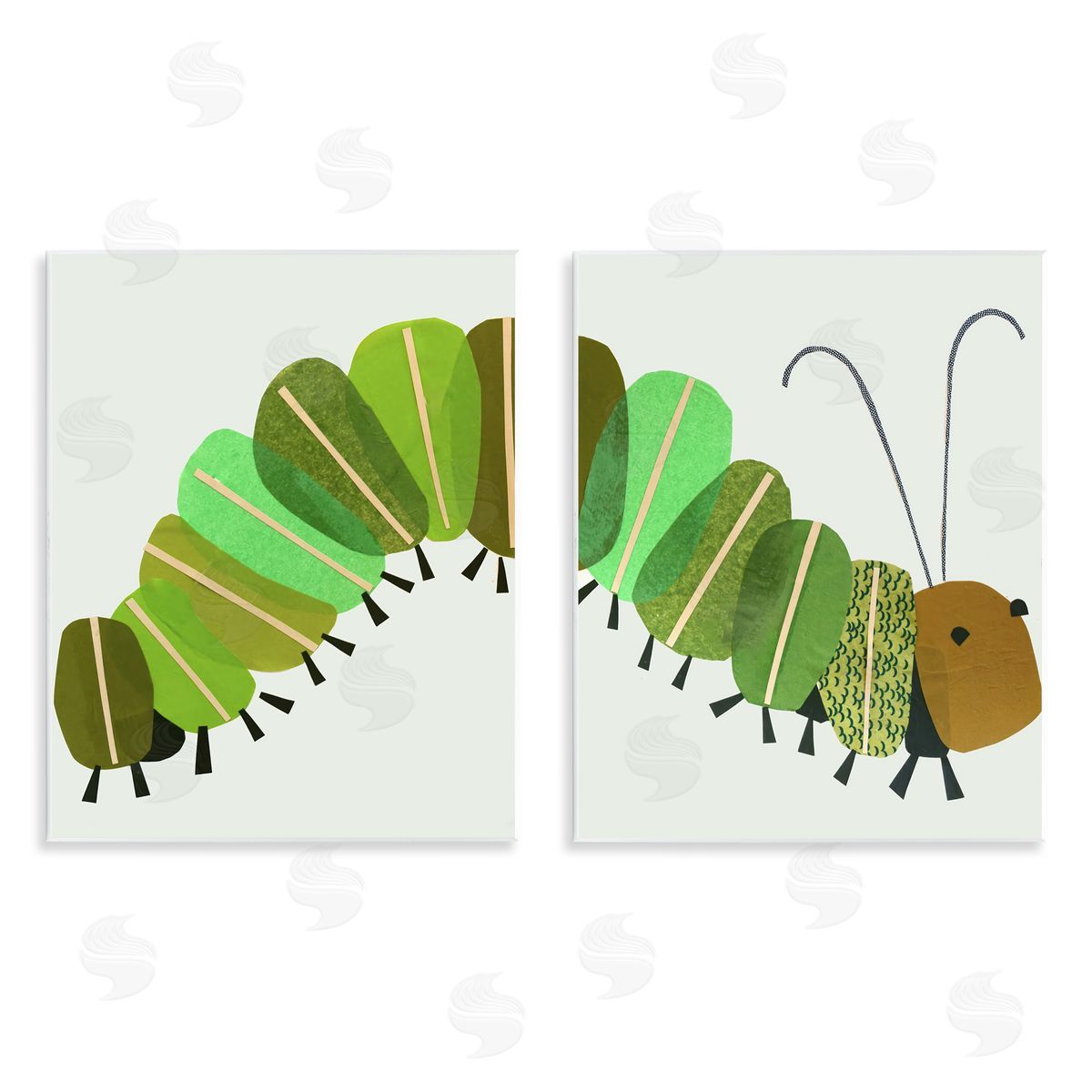 Jenny Westenhofer Cute Cozy Caterpillar  Wooden Wall Plaque Art Print