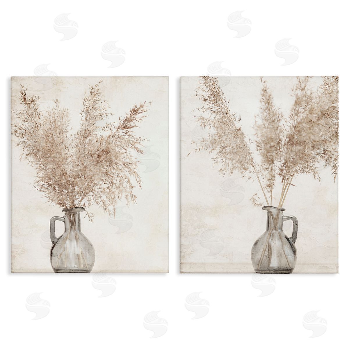 Kim Allen Wild Pampas Stalks Vase  Canvas Wall Art Print