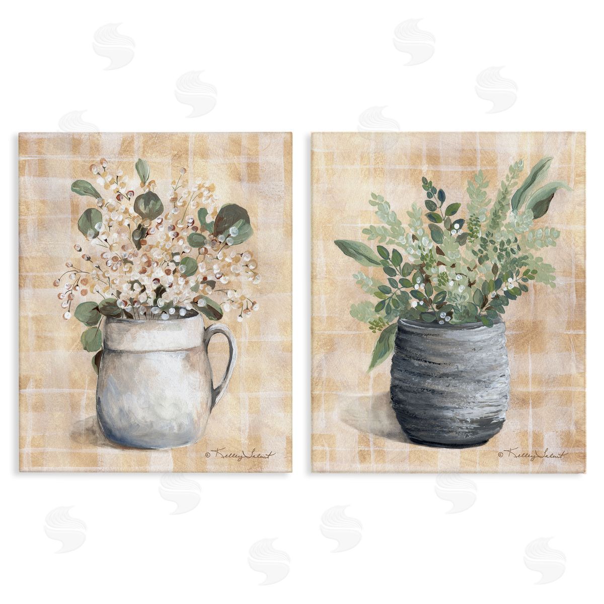 Kelley Talent Traditional Flowers Pitcher Pot Canvas Wall Art Print