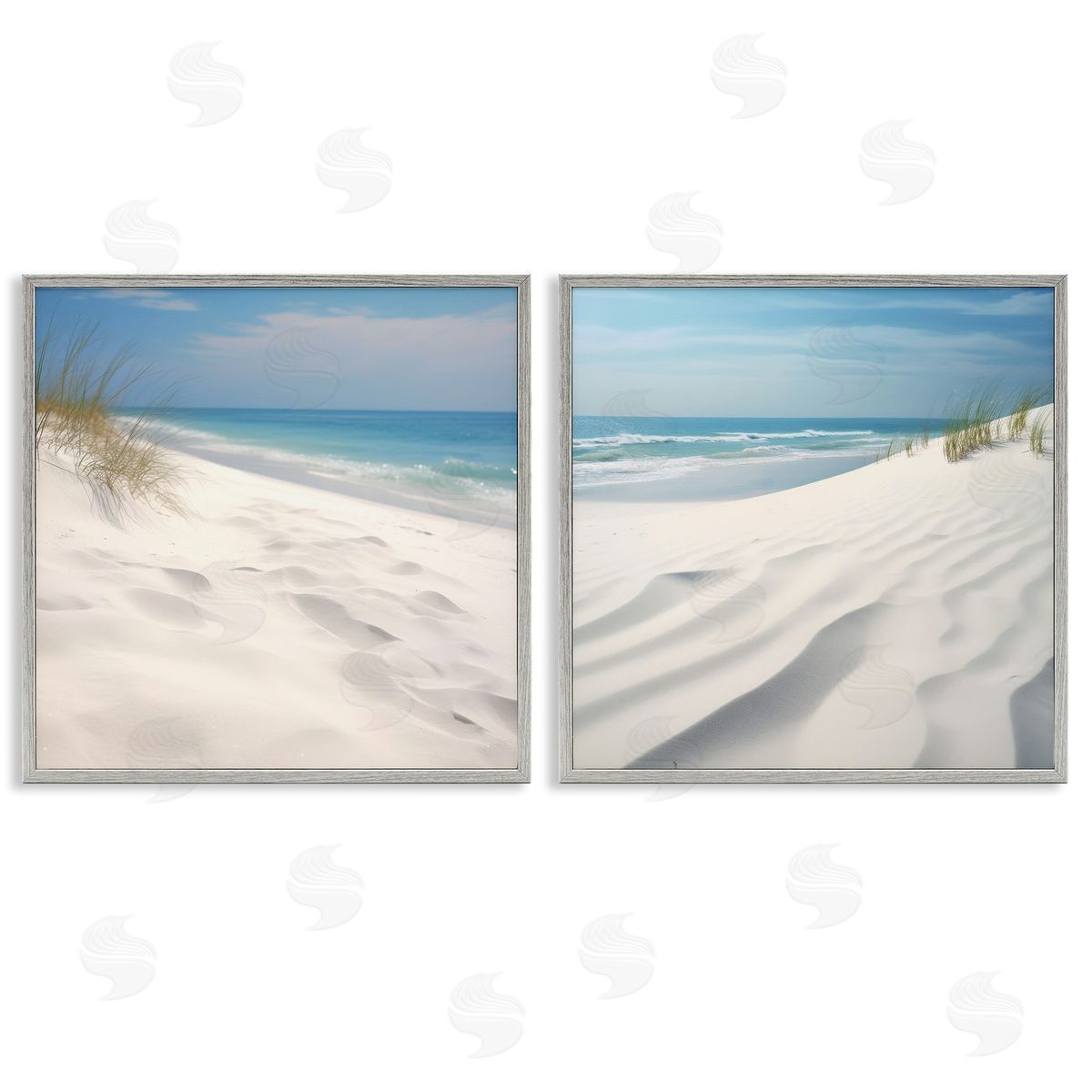 Lazar Studio Serene Beach Sand Dune  Gray Framed Giclee Wall Art Print