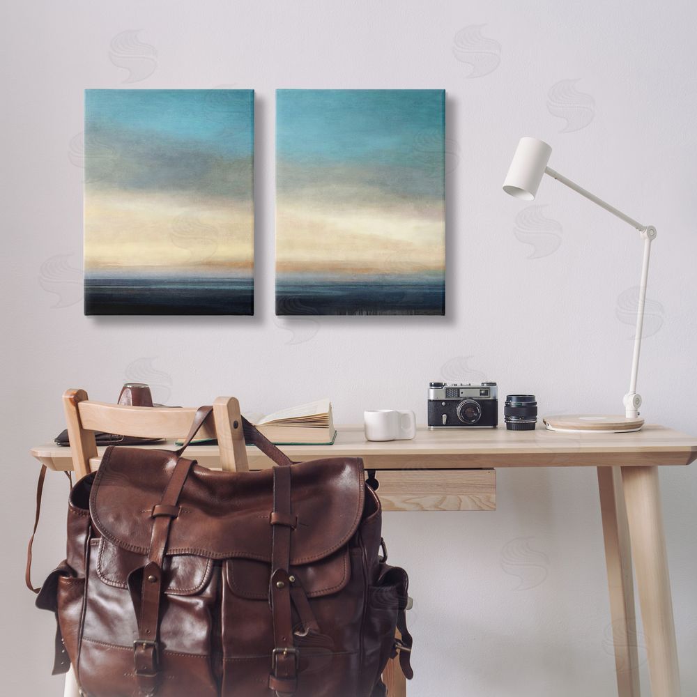 Suzanne Nicoll Calm Tranquil Sea horizon Canvas Wall Art Print in Room