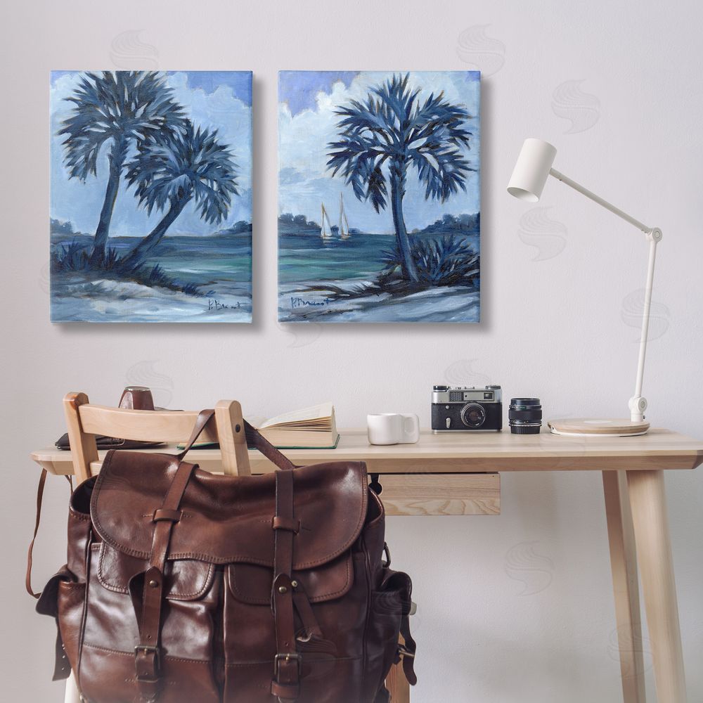 Paul Brent Impressions of Indigo Palms Canvas Wall Art Print in Room