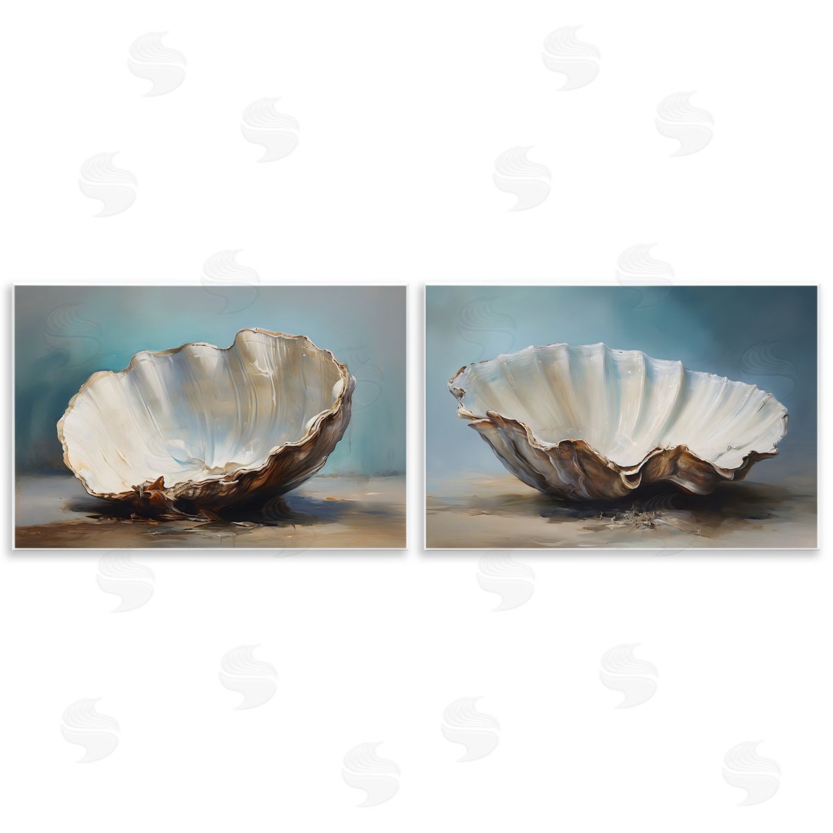 Petal Prints Design Fresh Beach Finds Shells  Wooden Wall Plaque Art Print
