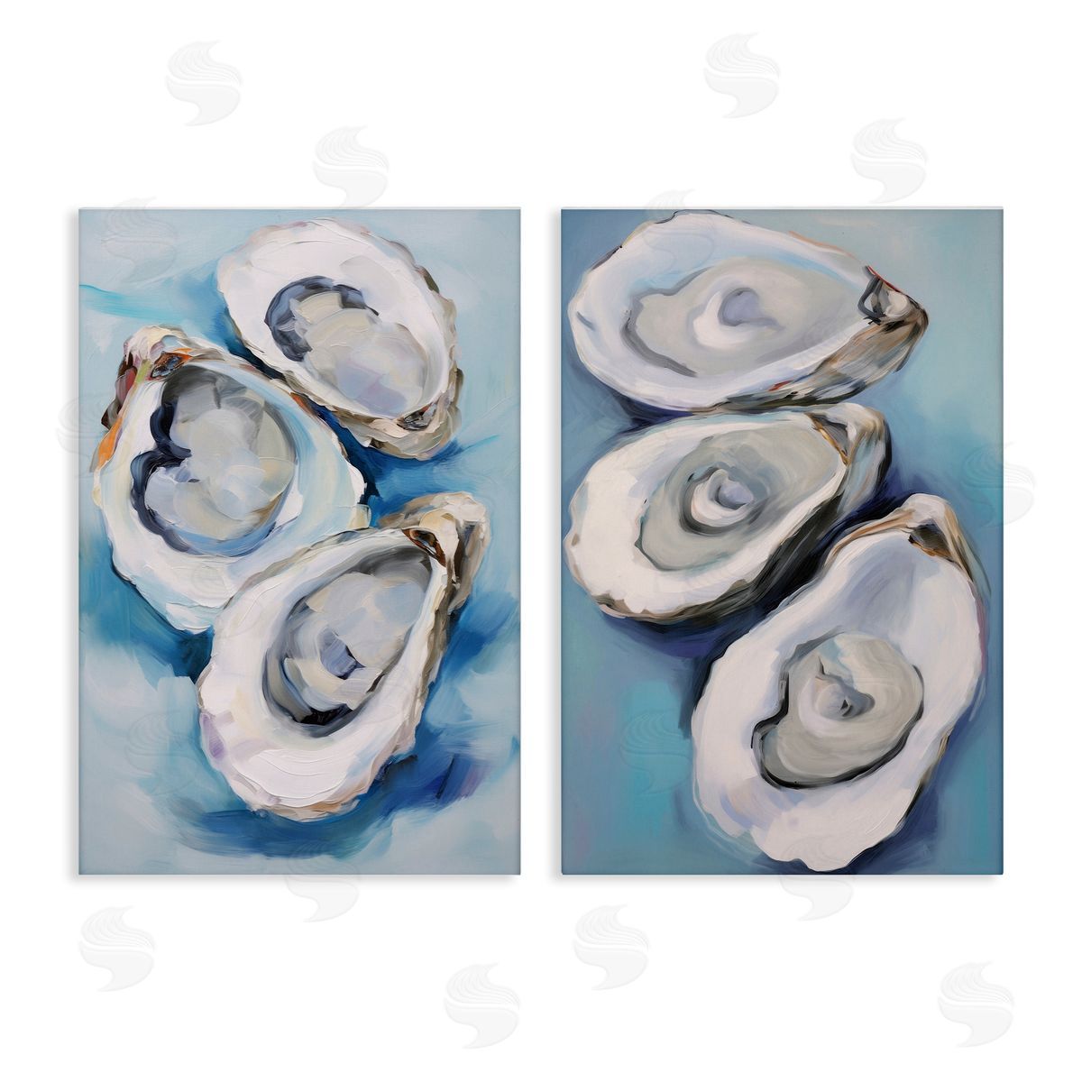 Petal Prints Design Oysters on the Half Shell Canvas Wall Art Print