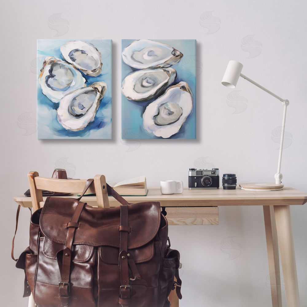 Petal Prints Design Oysters on the Half Shell Canvas Wall Art Print in Room