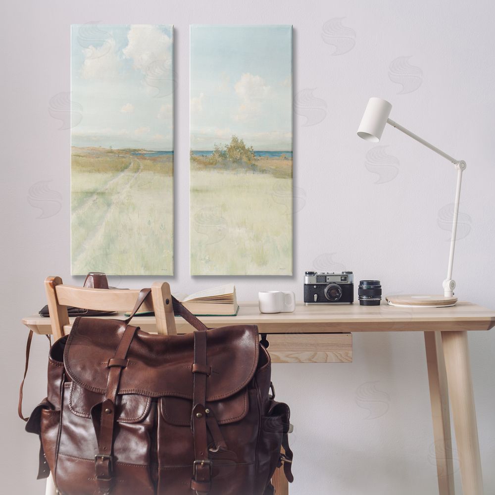Stellar Design Studio Grass Path to Beach Alcove Canvas Wall Art Print in Room