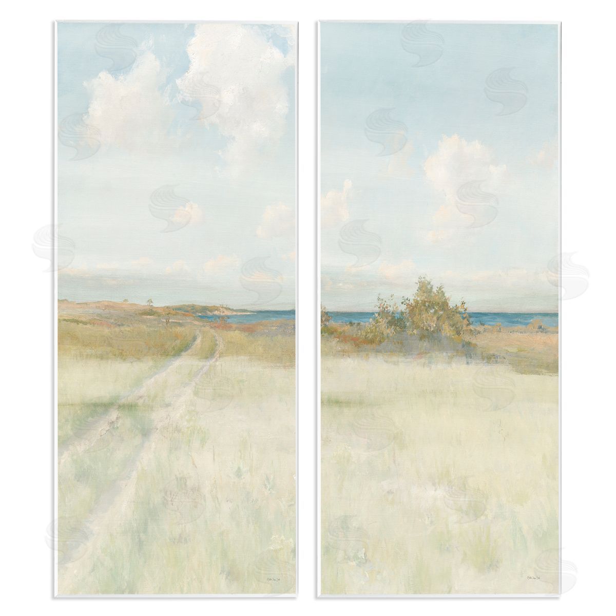 Stellar Design Studio Grass Path to Beach Alcove Wooden Wall Plaque Art Print