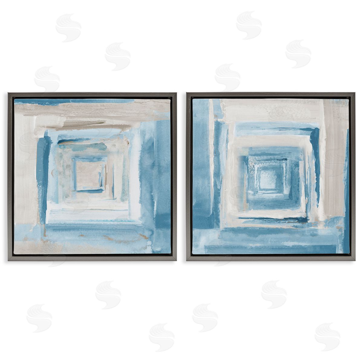Lanie Loreth Brand New Day Abstractions Gray Floating Frame Canvas Wall Art Print