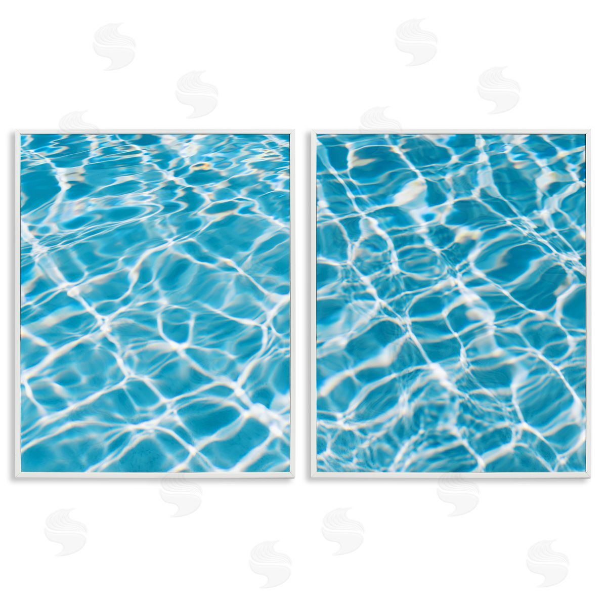 Justine Milton Welcoming Pool Water  White Framed Giclee Wall Art Print