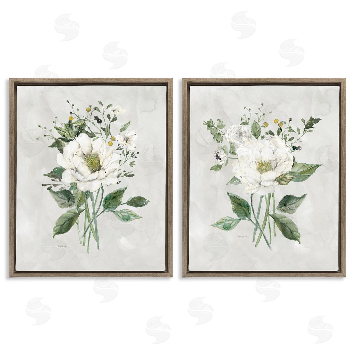 Carol Robinson  Brown Floating Frame Canvas Wall Art Print