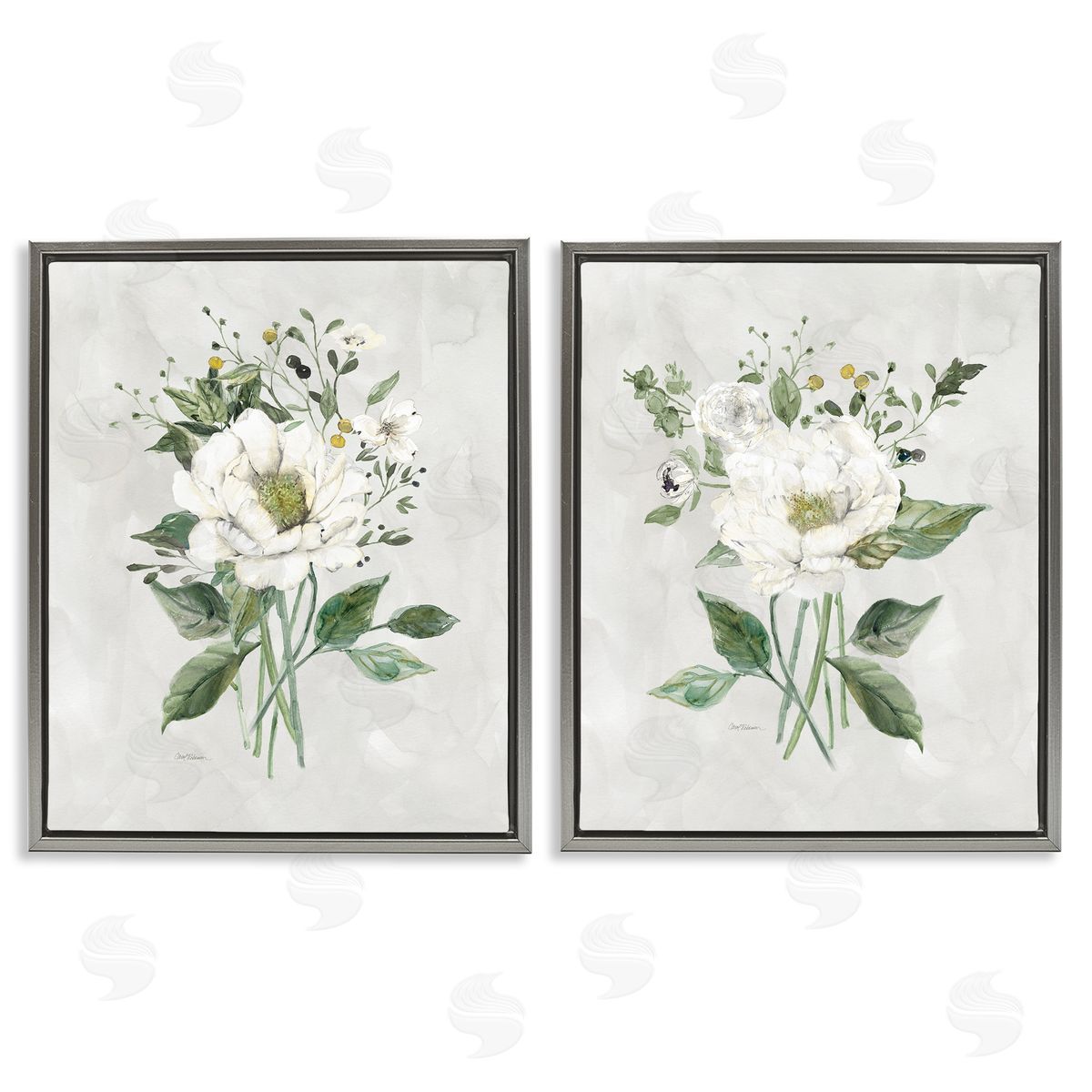 Carol Robinson  Gray Floating Frame Canvas Wall Art Print