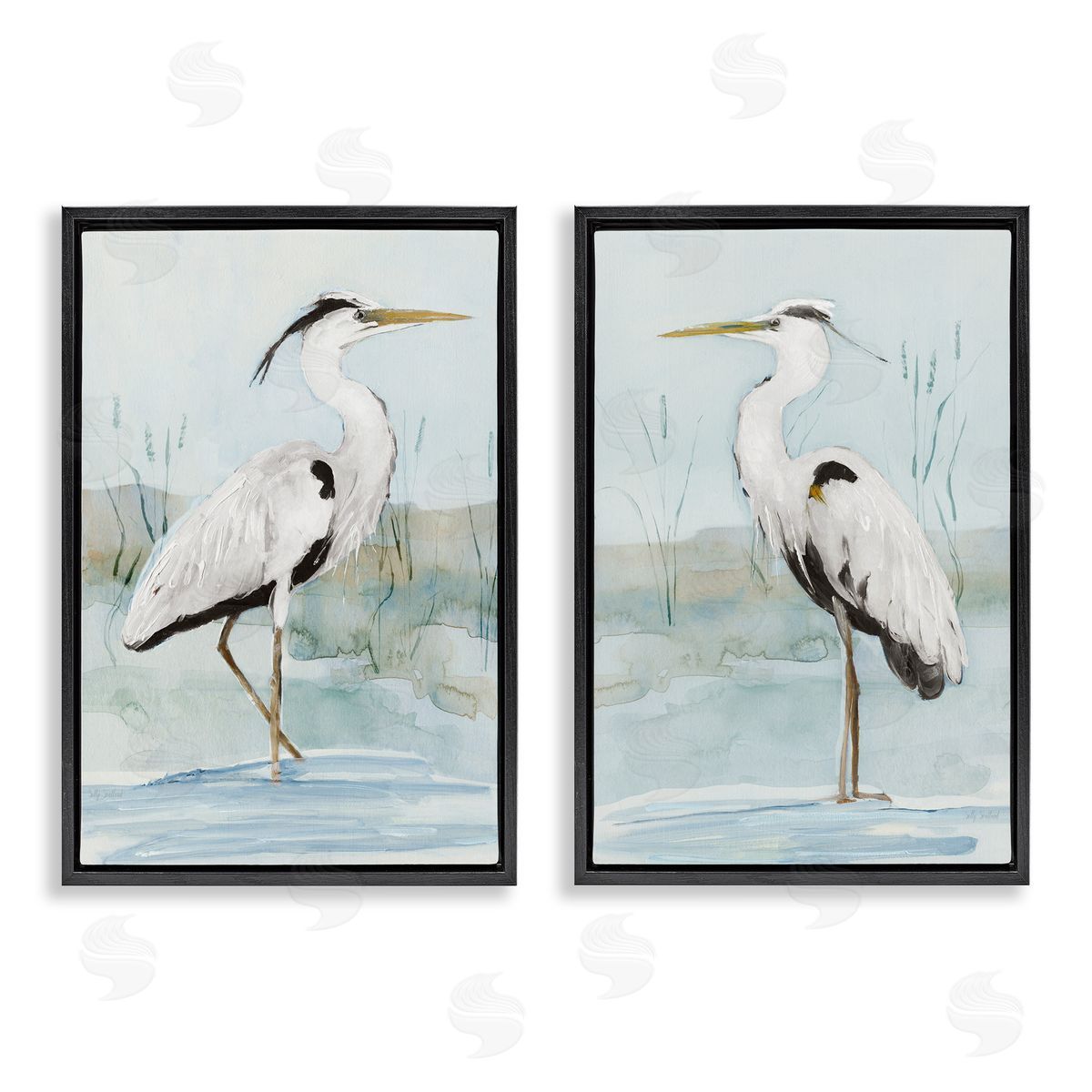 Sally Swatland  Black Floating Frame Canvas Wall Art Print
