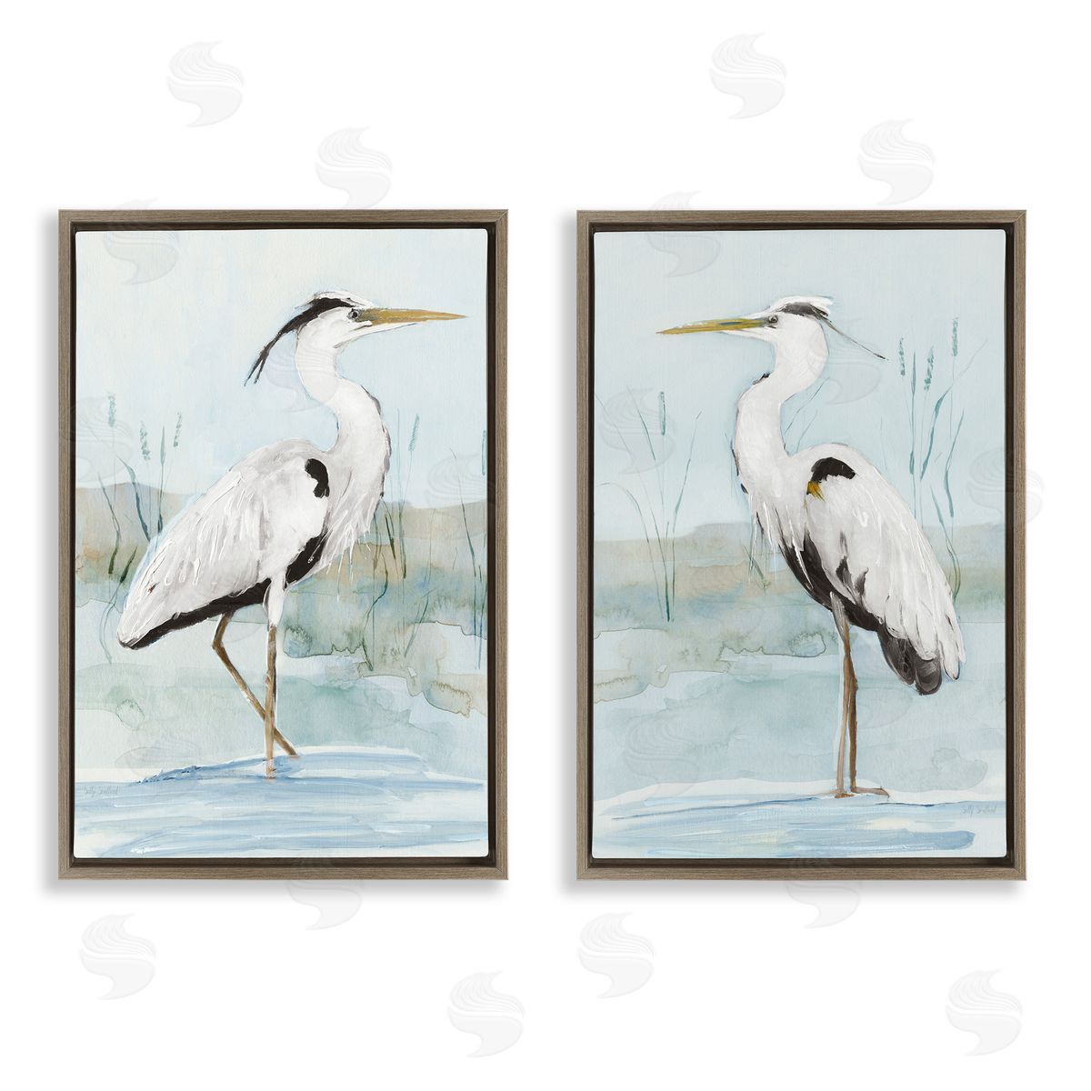 Sally Swatland  Brown Floating Frame Canvas Wall Art Print