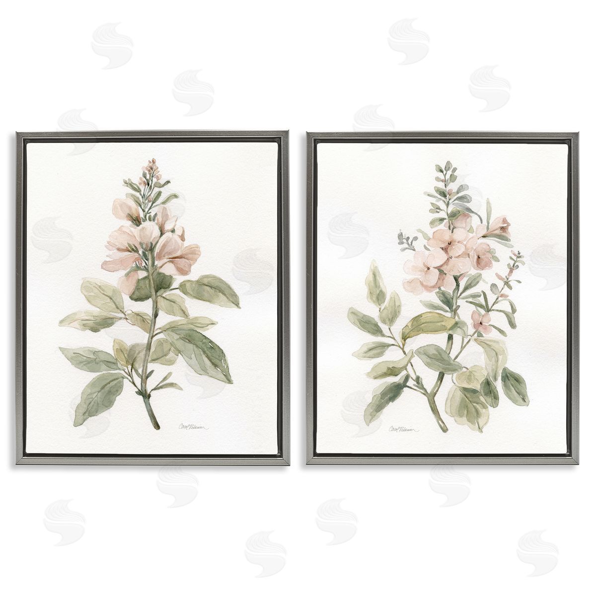 Carol Robinson  Gray Floating Frame Canvas Wall Art Print