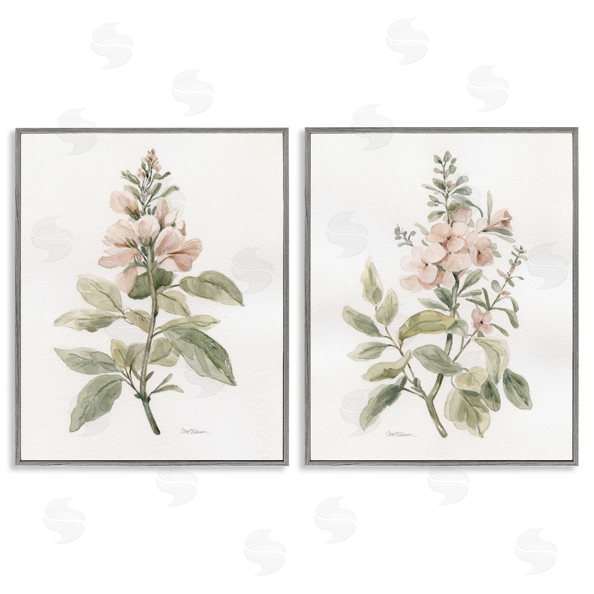 Carol Robinson  Gray Framed Giclee Wall Art Print