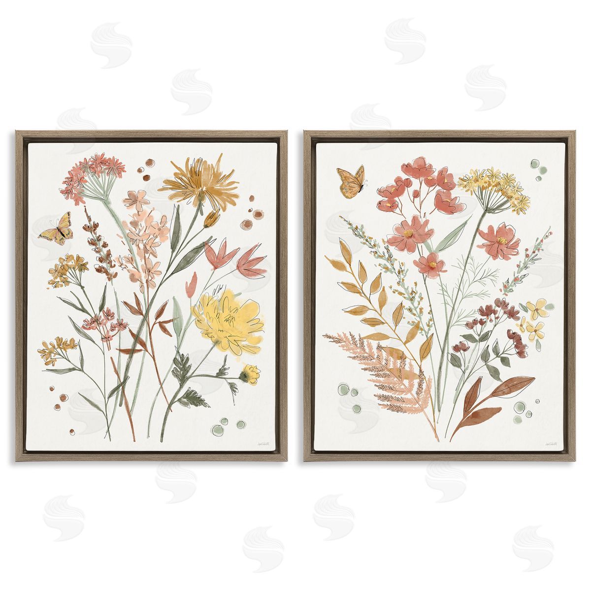 Anne Tavoletti  Brown Floating Frame Canvas Wall Art Print