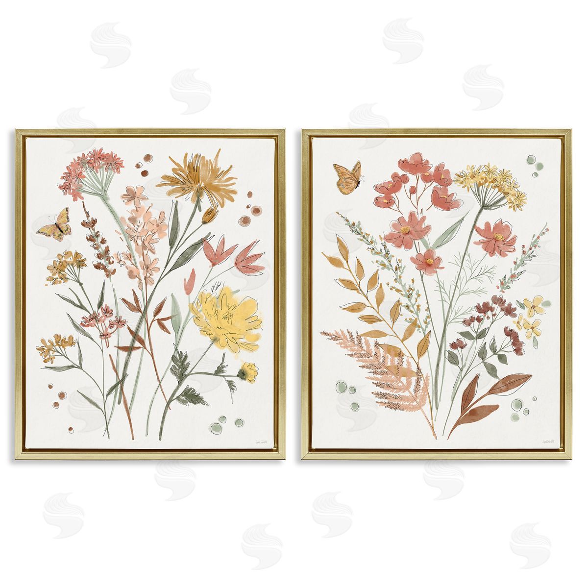 Anne Tavoletti  Gold Floating Frame Canvas Wall Art Print