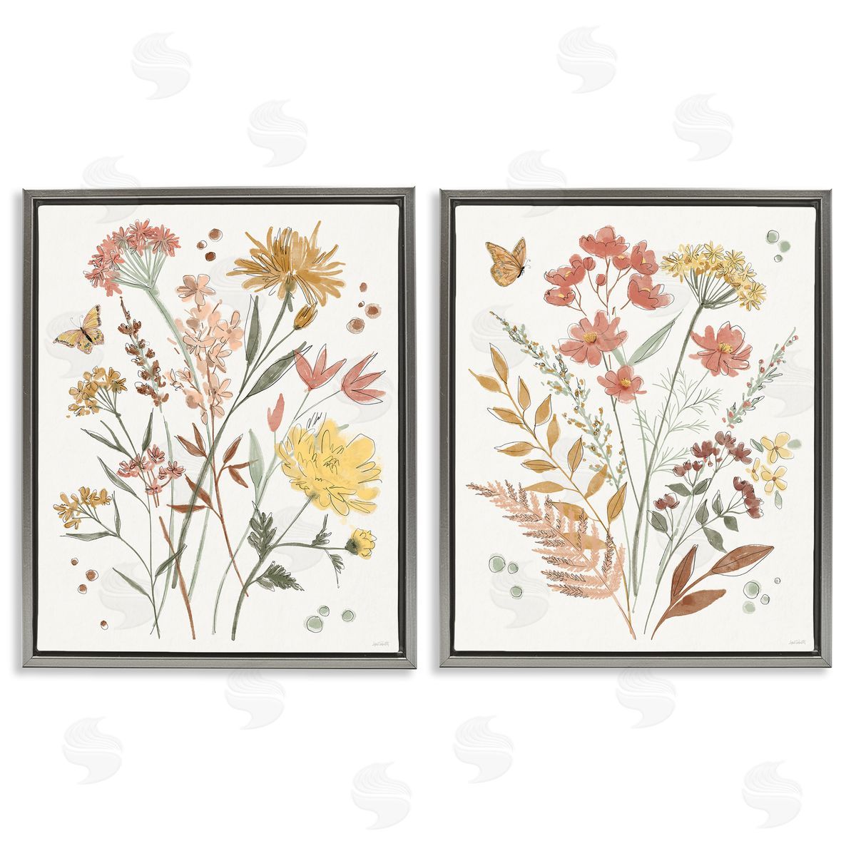 Anne Tavoletti  Gray Floating Frame Canvas Wall Art Print