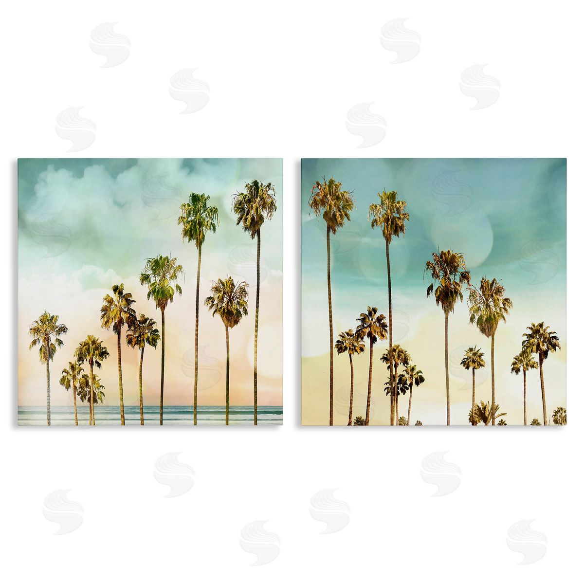 Devon Davis Tropical Palms Increasing Heights Canvas Wall Art Print