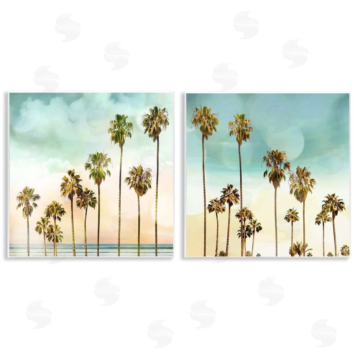 Devon Davis Tropical Palms Increasing Heights Wooden Wall Plaque Art Print
