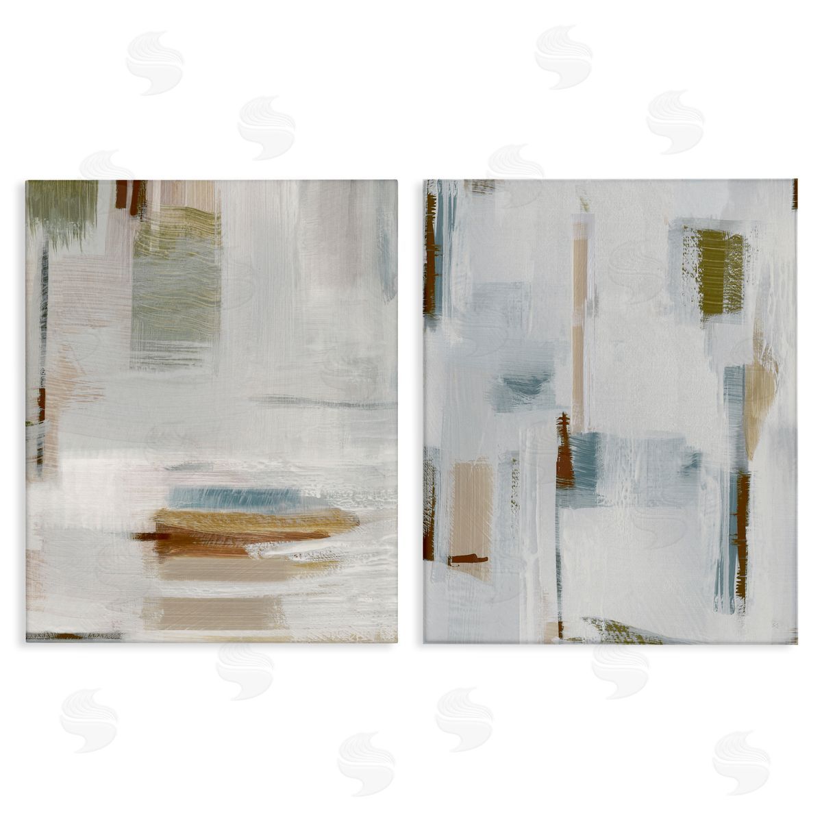 Susan Jill Sophisticated Soft Abstraction Canvas Wall Art Print