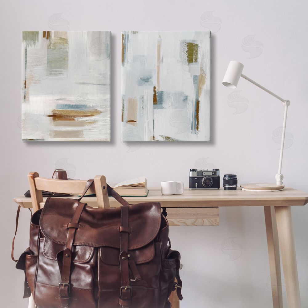 Susan Jill Sophisticated Soft Abstraction Canvas Wall Art Print in Room