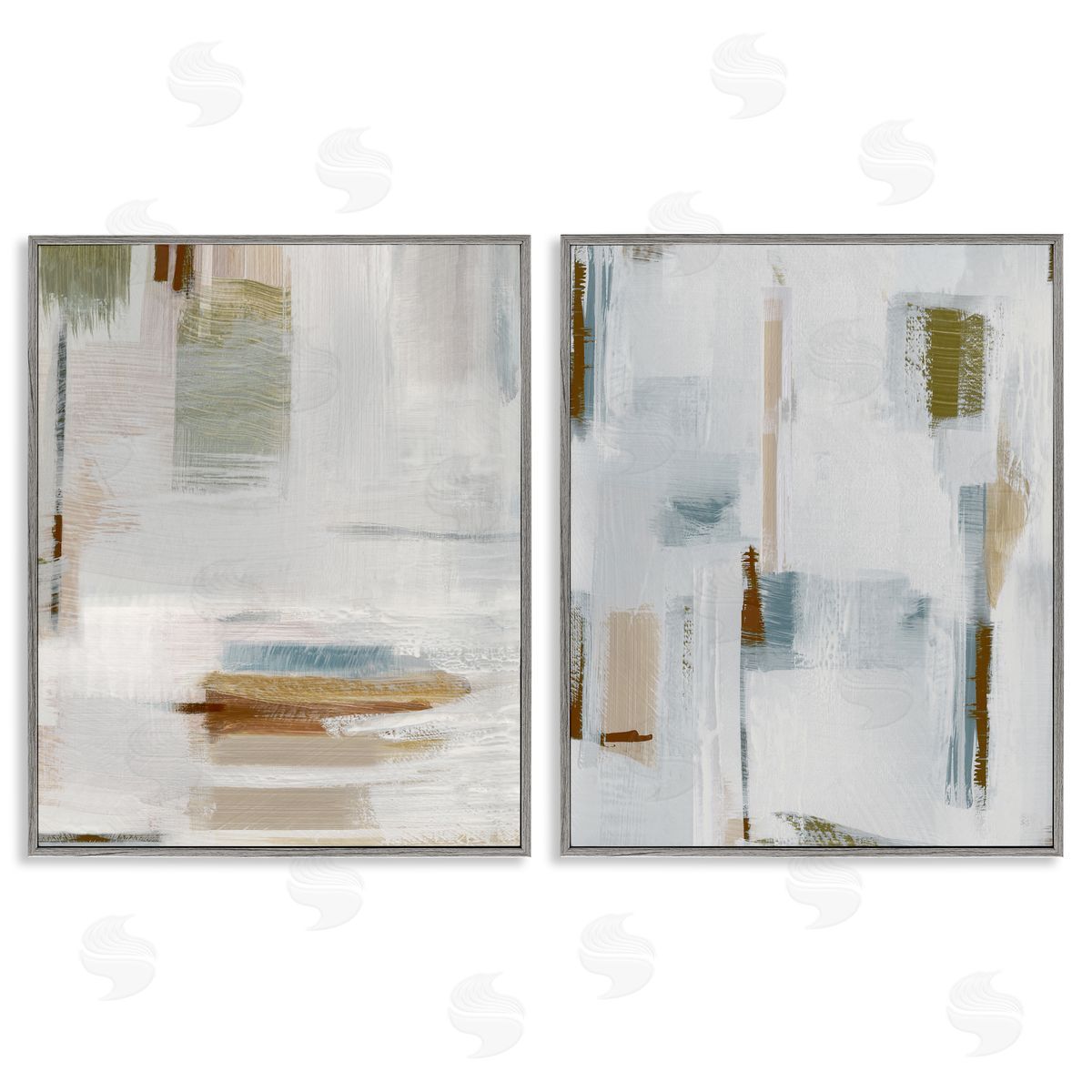 Susan Jill Sophisticated Soft Abstraction Gray Framed Giclee Wall Art Print