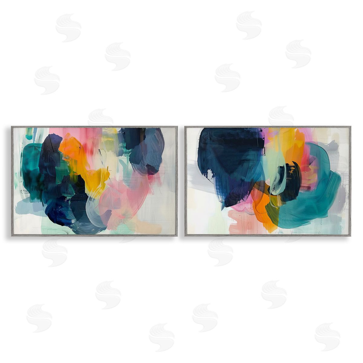 Irena Orlov Modern Restless Abstract Gray Framed Giclee Wall Art Print