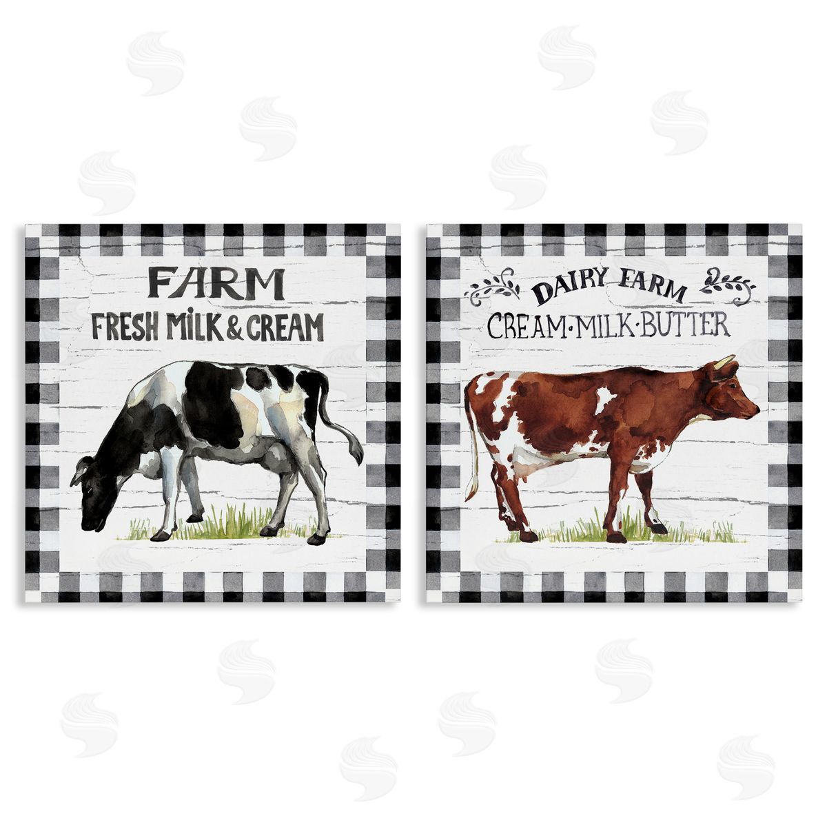 Elena Vladykina Spring Farm Dairy Cows Canvas Wall Art Print
