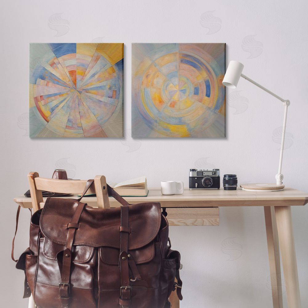 Noah Bay Centric Circle Geometrics Canvas Wall Art Print in Room