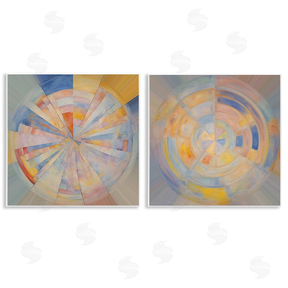 Noah Bay Centric Circle Geometrics Wooden Wall Plaque Art Print